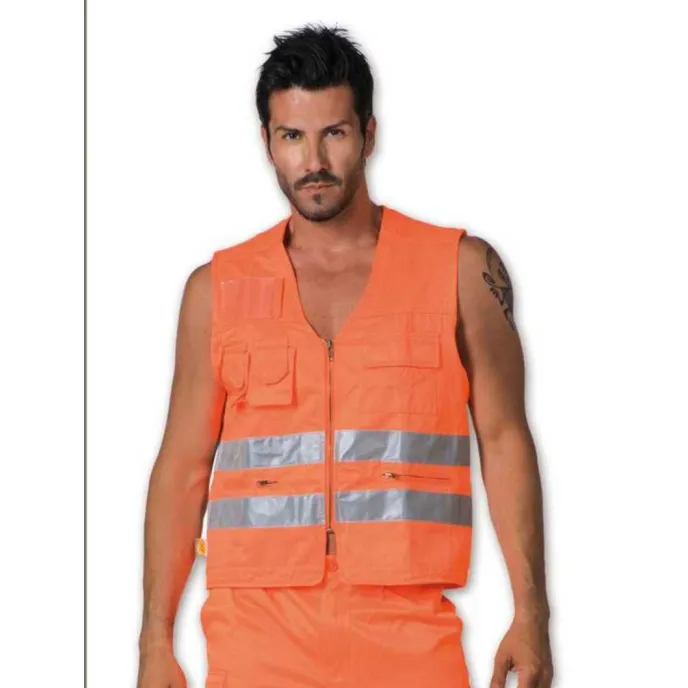 Gilet da lavoro multitasche alta visibilità Logica 840HV-L