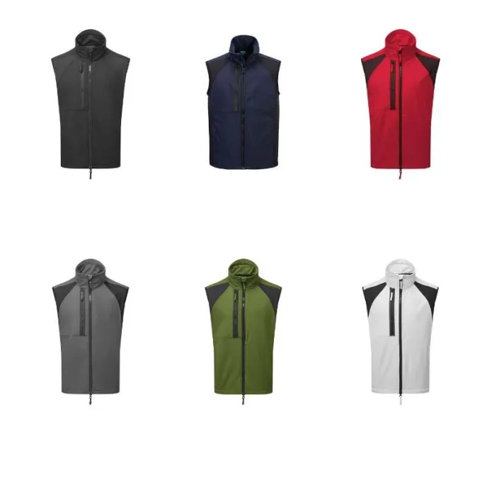 Gilet da Lavoro Multitasche Softshell Antivento Impermeabile Portwest CD876
