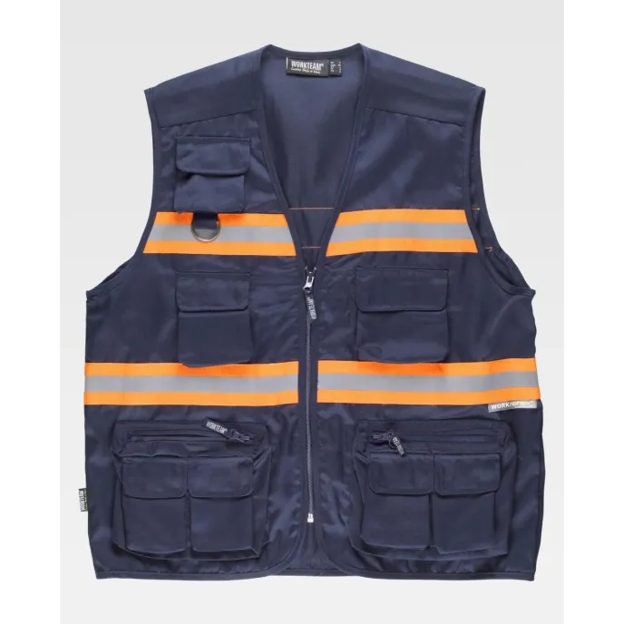 Gilet da Lavoro Safari Multitasche Alta Visibilità S3136 - Workteam