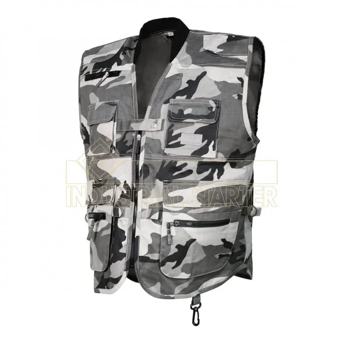 Gilet Mimetico ISSA LINE Multitasche 04019 Estivo 100% Cotone