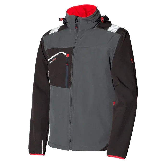 Giubbino da Lavoro Stretch Multitasche Softshell Issa Line Posh 04527B