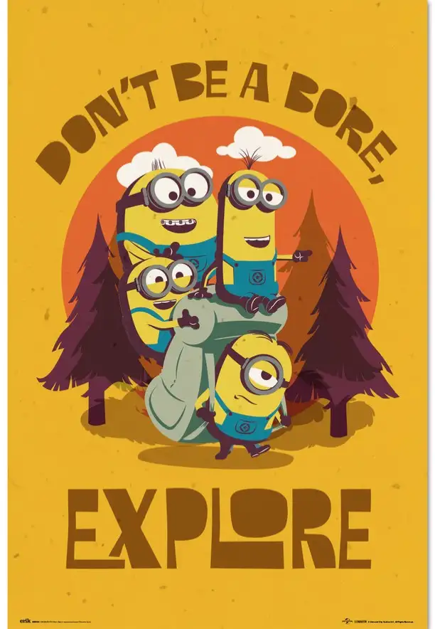 Minions - Don´t Be Bore, Explore Maxi - Poster