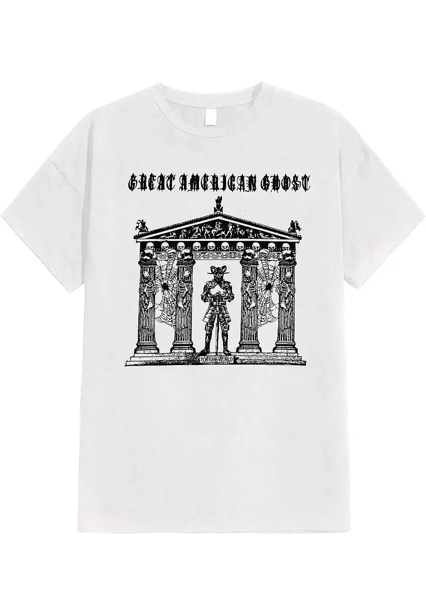 Great American Ghost - Torture World Globe White - T-Shirt