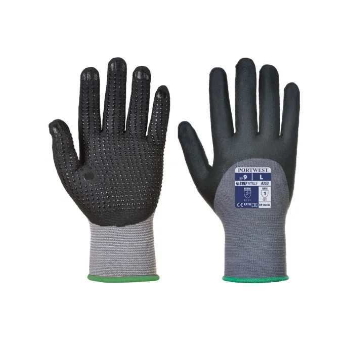 12 Paia - Guanto antiscivolo da lavoro in PU e schiuma di nitrile - A353 Portwest