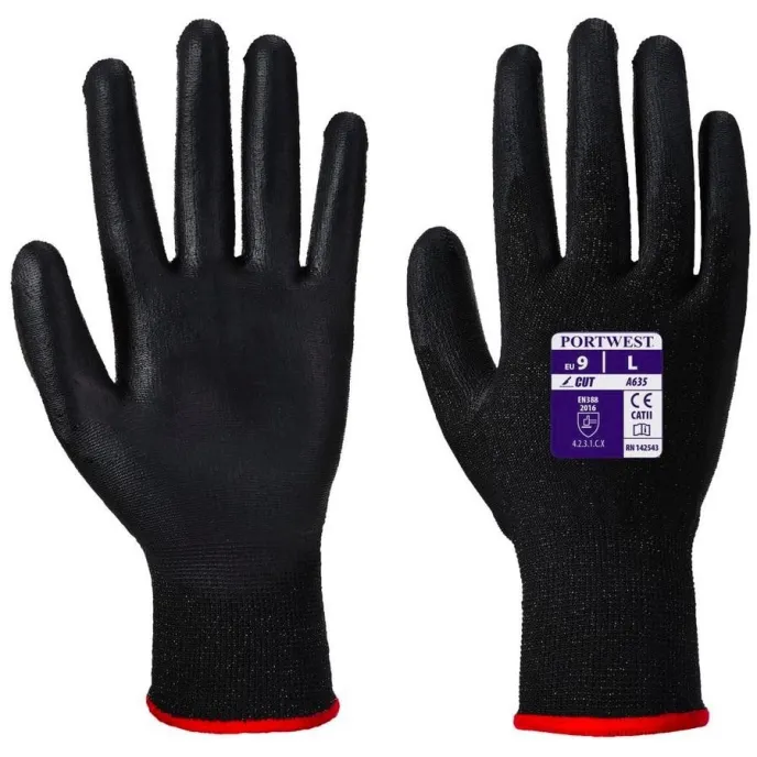 12 Paia - Guanto Antitaglio Livello 3 ad ottima vestibilità - A635 Portwest