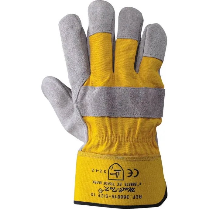 Guanti da lavoro in Pelle crosta di groppone e tela di cotone - P 85