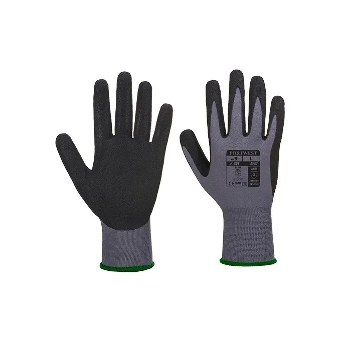 12 Paia - Guanti da lavoro Impermeabili e Antiscivolo rivestito in nitrile sabbiato - AP62 Portwest