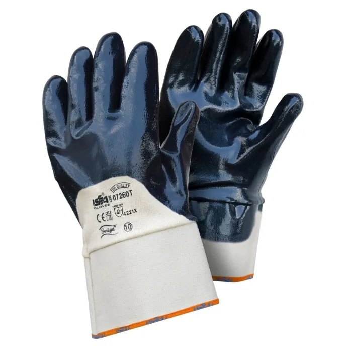 12 Paia - Guanti NBR Qualità TOP con manichetta 7 cm. Dorso AREATO 07260T