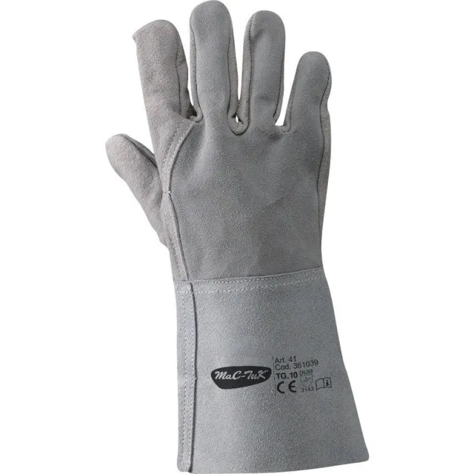 Guanti da lavoro in Pelle crosta di Groppone , manichetta 14 cm - ART. 41