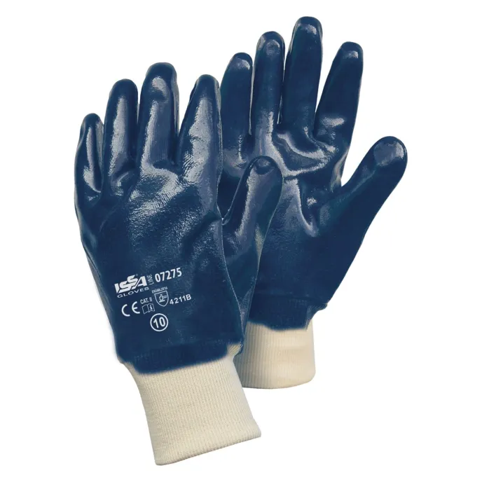 12 Paia - Guanti NBR in maglia totalmente ricoperto con polsino 07275