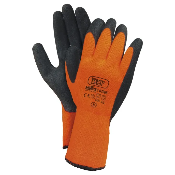 12 Paia - Guanti TERMICI Invernali spalmati in Nitrile - Warm Catch Latex Foam ISSA 07365