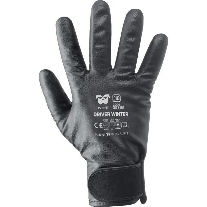 12 Paia - Guanto tecnico Termico e Anticalore - DRIVER WINTER 100% Nylon/Nitrile