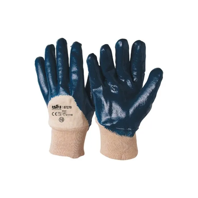 12 Paia - Guanti NBR in maglia con polsino elasticizzato - Dorso AREATO 07270