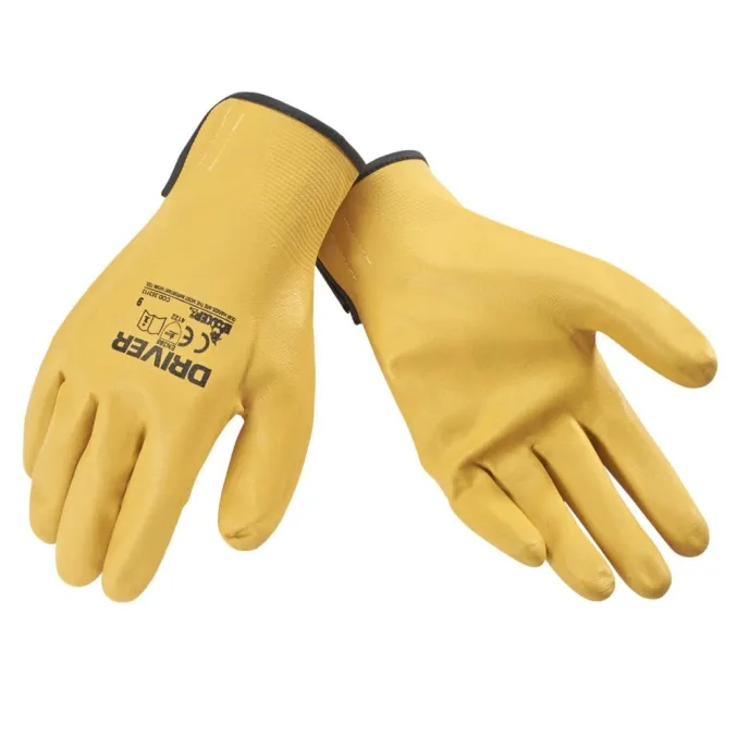 12 Paia - Guanto tecnico a filo continuo 100% Nylon e Nitrile - GIALLO