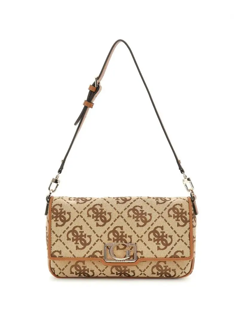 CIRCLE FLAP SHOULDER BAG Beige