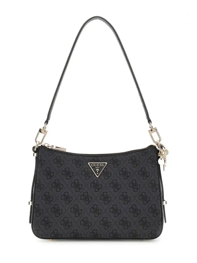 ECO ERICA TOP ZIP SHOULDER BAG Nero