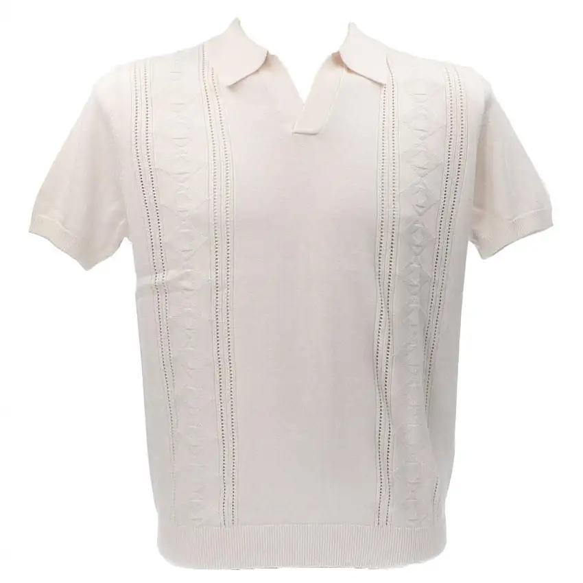 SS RIB POINTELLE BRYANT POLO Beige Panna