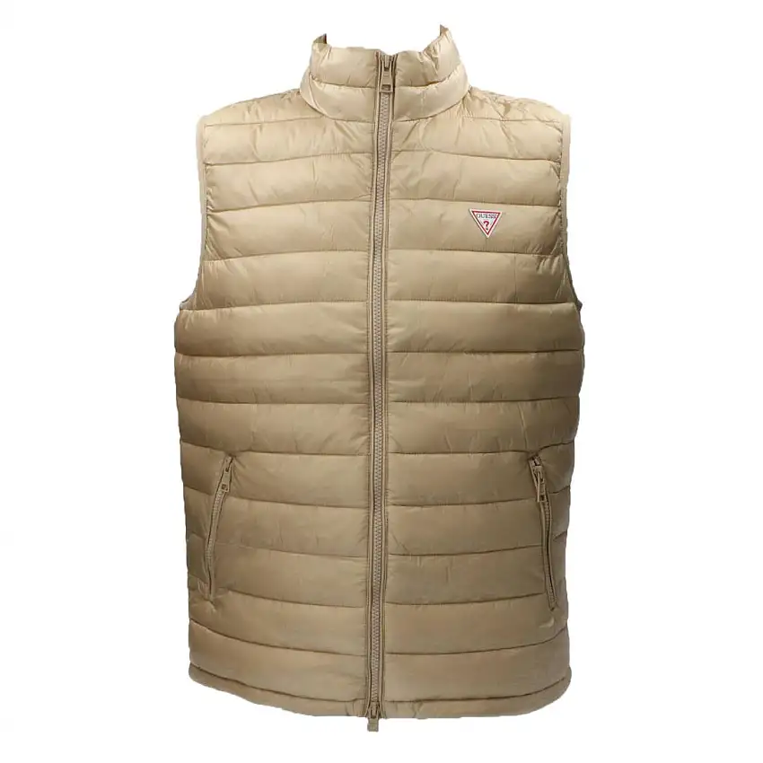 GJ HODED PUFFER VEST Beige