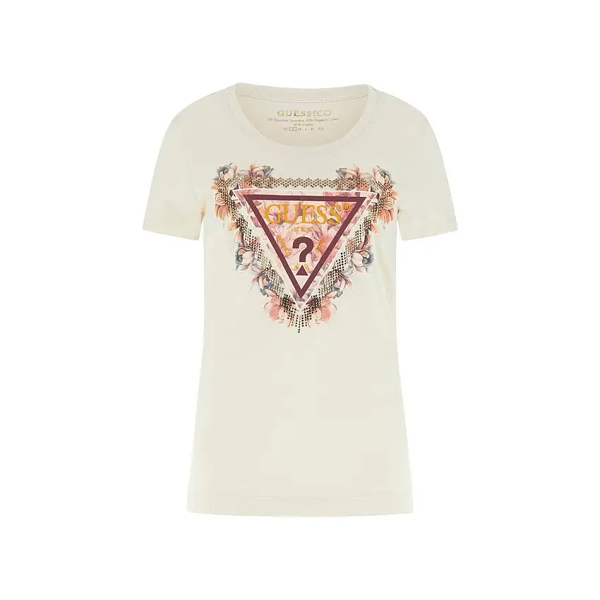 T-shirt Donna stampa triangolo floreale
