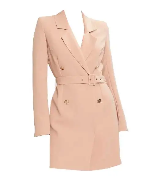 LEONIE BLAZER BELTED DRESS Beige