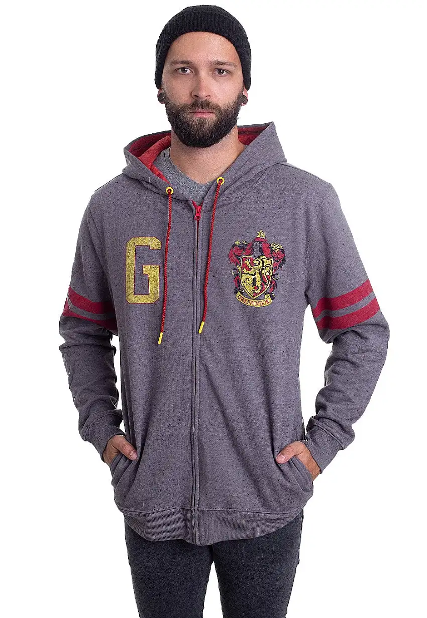 Harry Potter - Gryffindor Charcoal - Felpa con zip