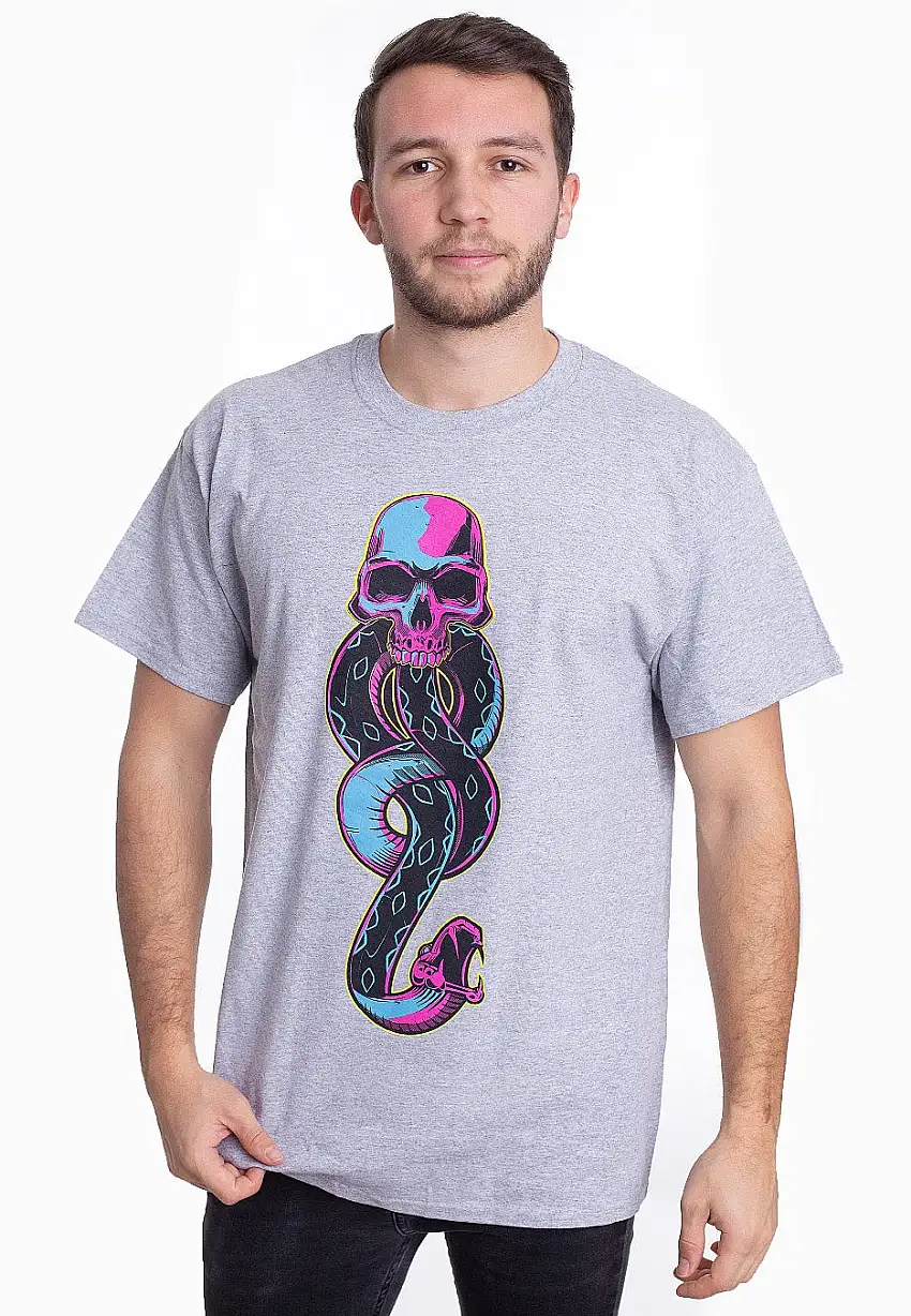 Harry Potter - Neon Dark Mark Heather Grey - T-Shirt