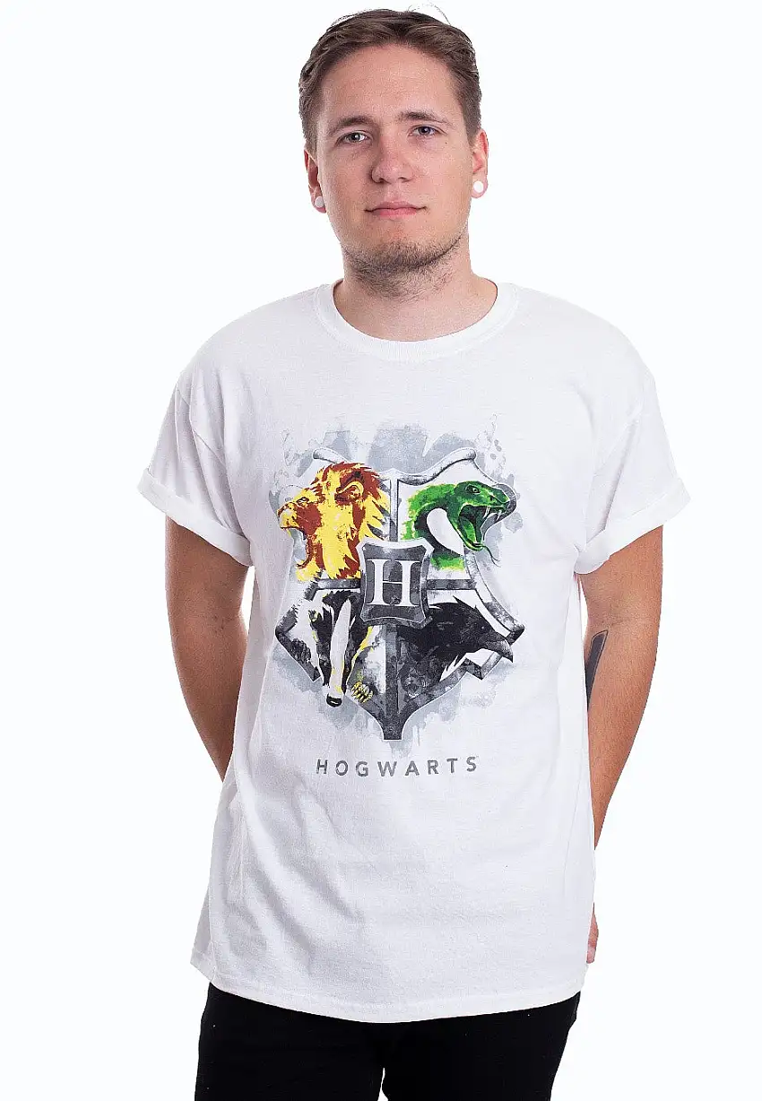 Harry Potter - Painted Crest White - T-Shirt