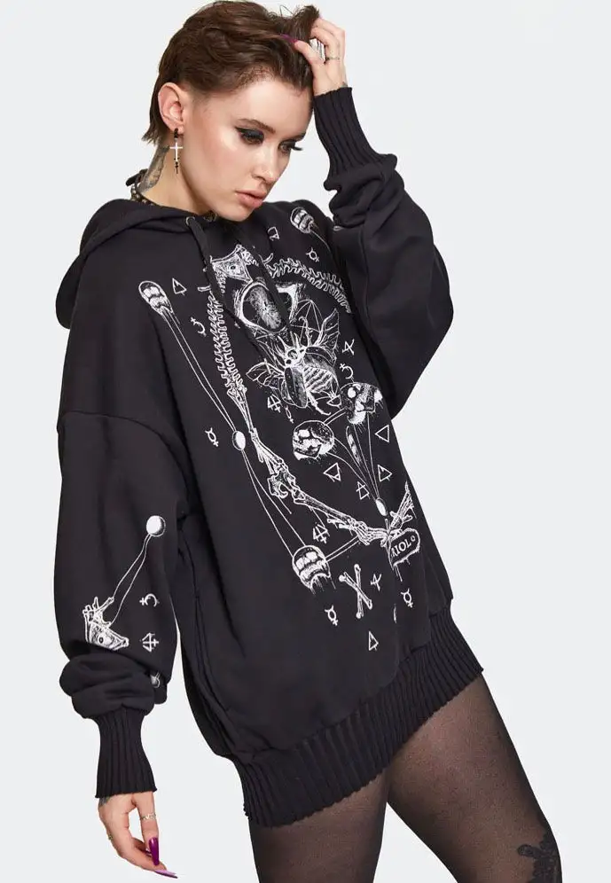 Jawbreaker - Vitriol Printed Oversized Black - Felpa con cappuccio