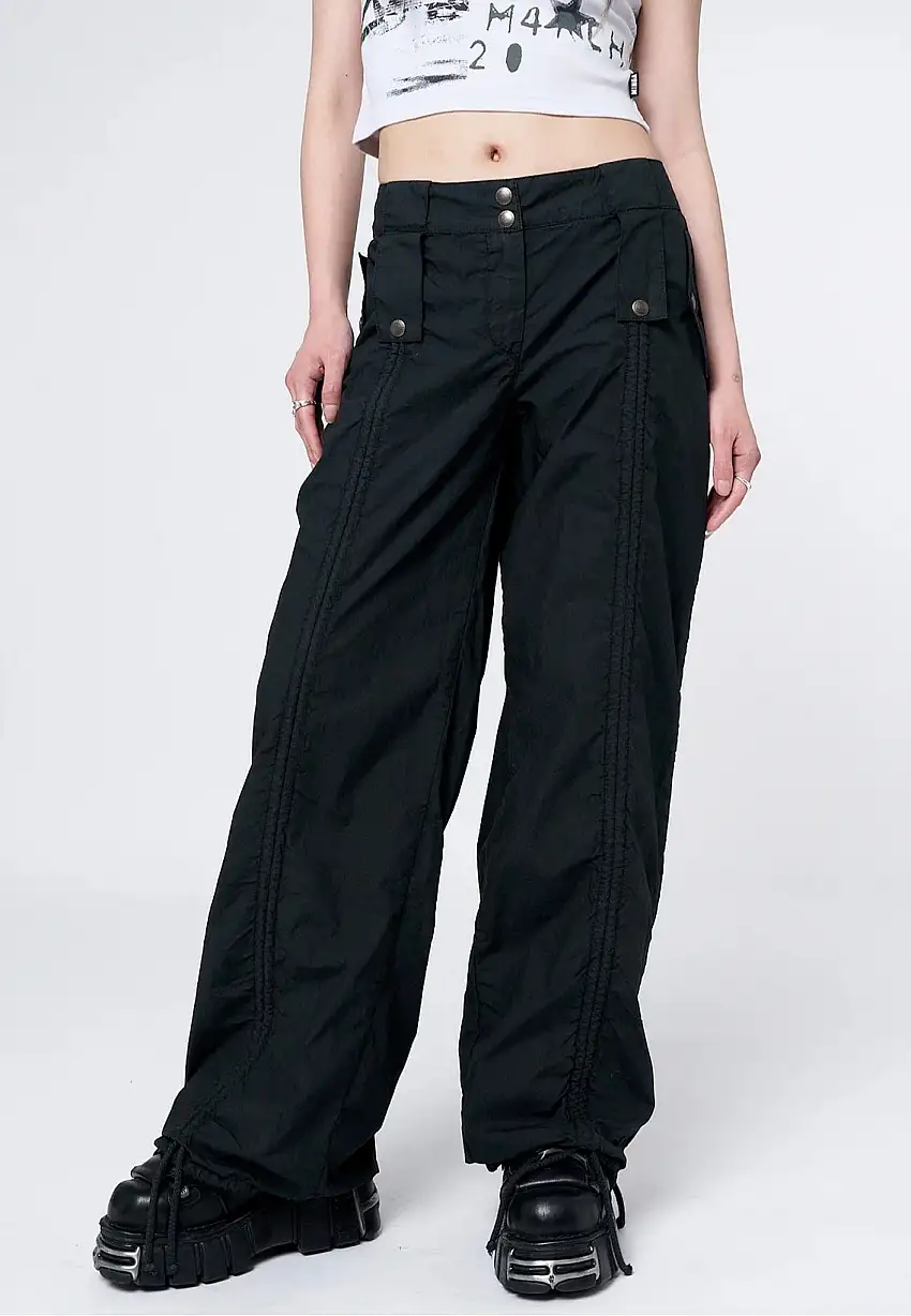 Minga London - Bea Ruched Front Black - Pantaloni