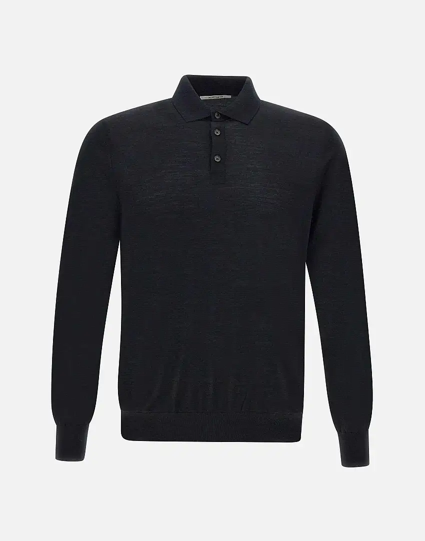 Extrafine merino wool polo shirt 73481421