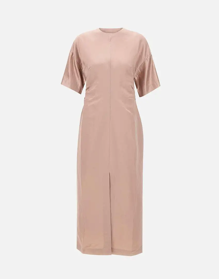 Silk organza and linen "Ruby dress" 70417632