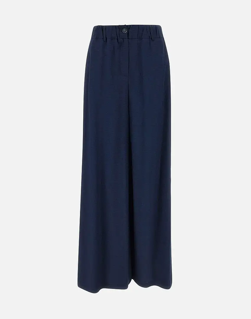 Linen and viscose trousers 96355825