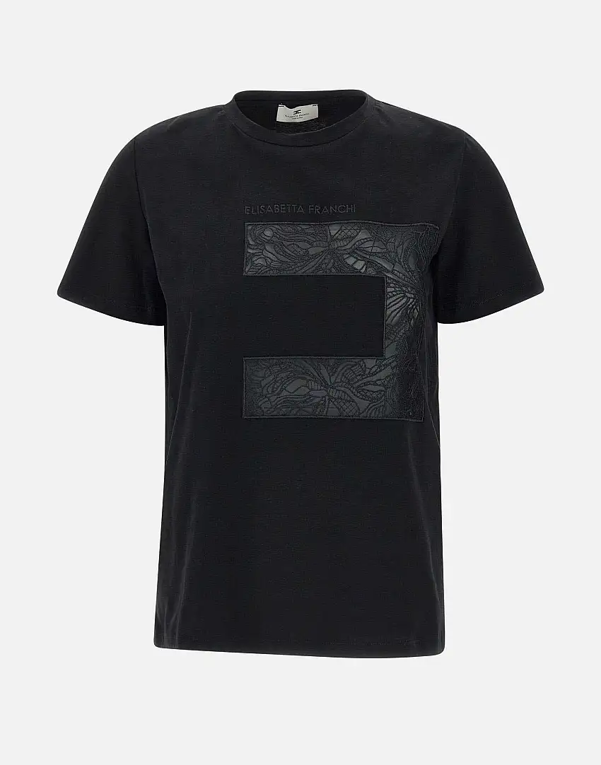 Jersey T-shirt with macro voile logo 87988054