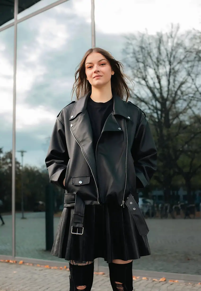 Noisy May - Paulina Oversize Biker Black - Giacca