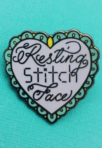 Punky Pins - Resting Stitch Face - Pin