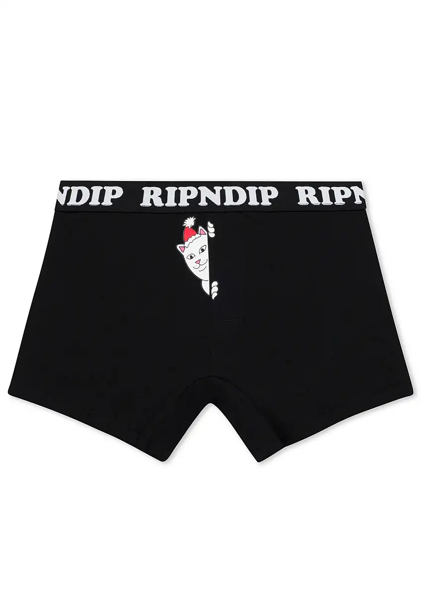 RIPNDIP - Peeking Santa Nerm Black - Boxer