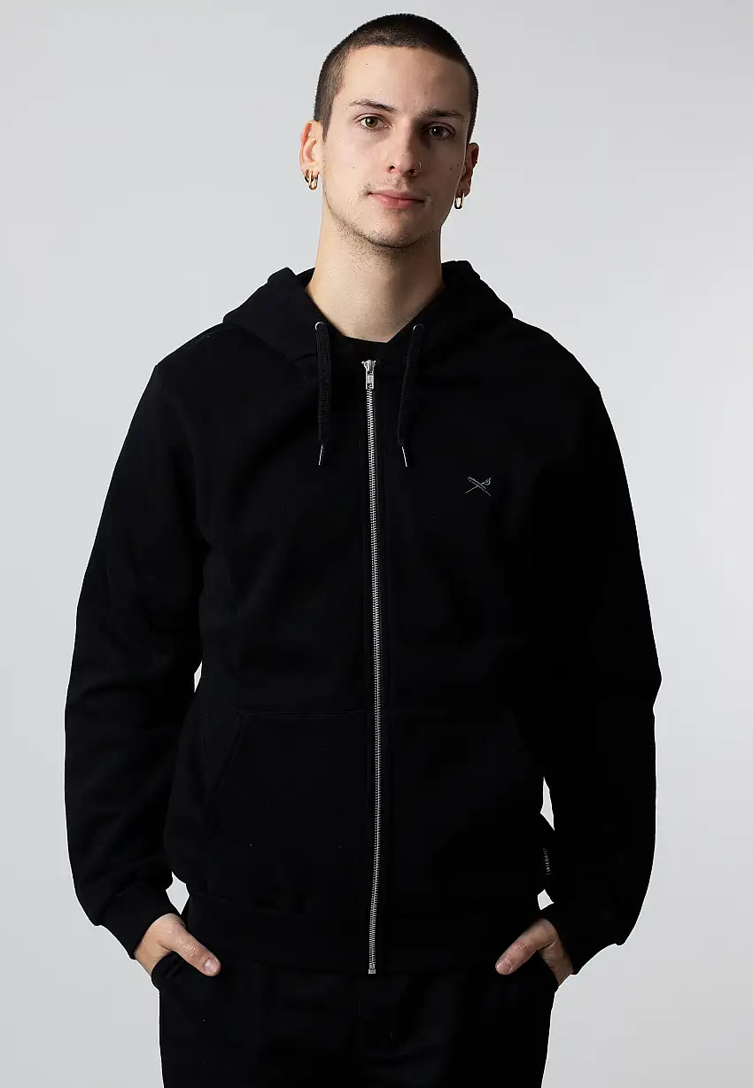 Iriedaily - Mini Flag 2 Uni Black - Felpa con zip