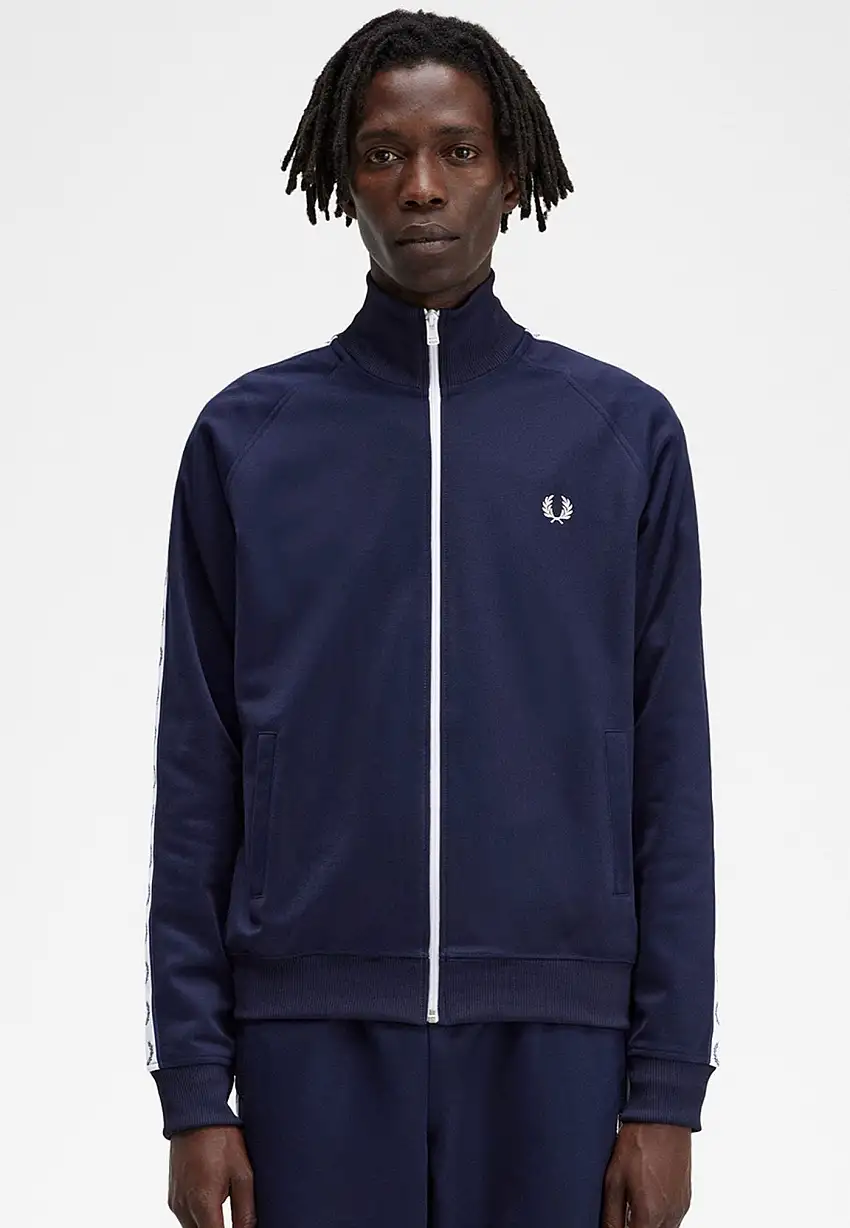 Fred Perry - Taped Track Carbon Blue - Giacca della tuta