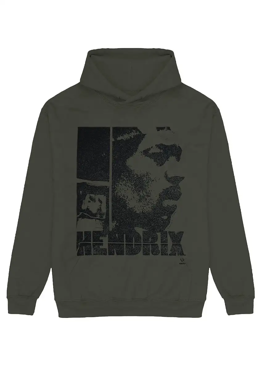 Jimi Hendrix - Let Me Live Khaki - Felpa con cappuccio