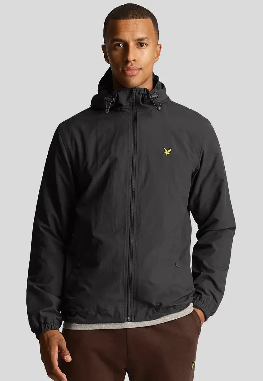Lyle & Scott - Zip Through Hooded Gunmetal - Giacca