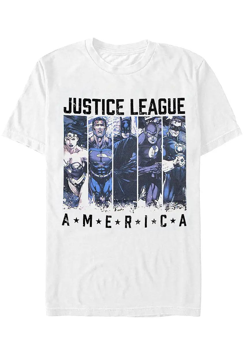 Justice League - America White - T-Shirt