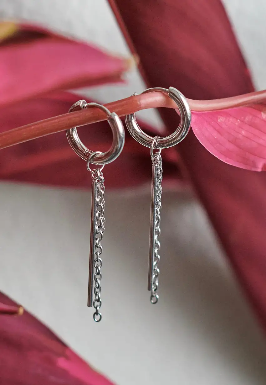 Wildcat - Little Bar Chain Silver - Orecchini