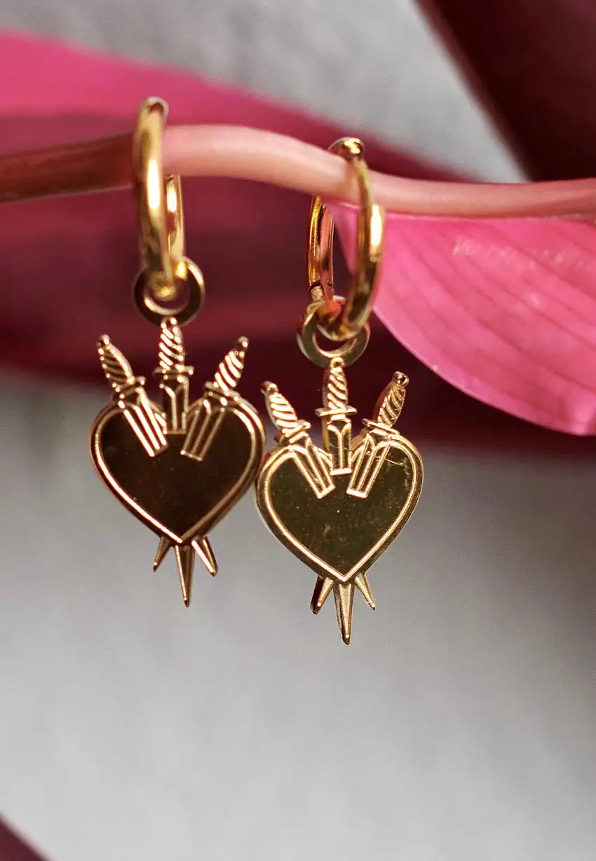 Wildcat - Little Sword Heart Gold - Orecchini