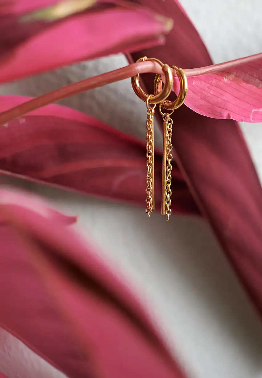 Wildcat - Little Bar Chain Gold - Orecchini