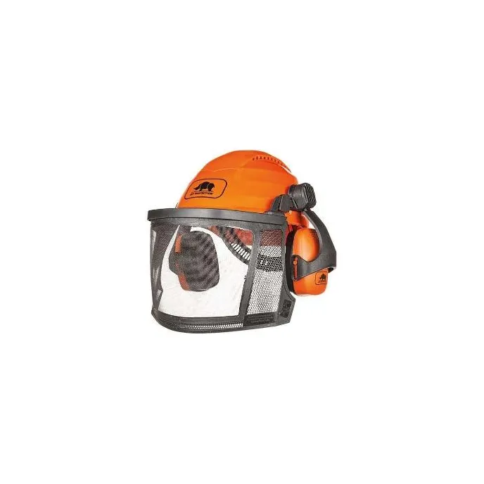 Kit Forestale Elmetto Cuffia Visiera in rete e calotta da Lavoro Logica ROCKMAN