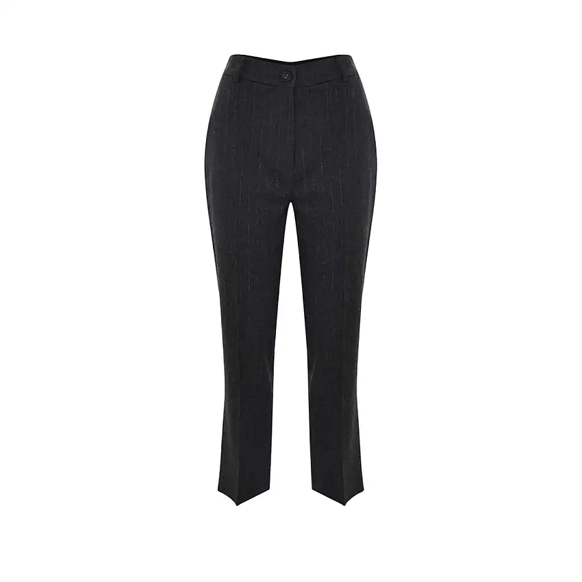 Pantalone Donna gessato riga in lurex
