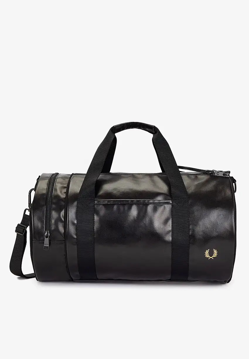 Fred Perry - Tonal Classic Barrel Black/Gold - Dufflebag