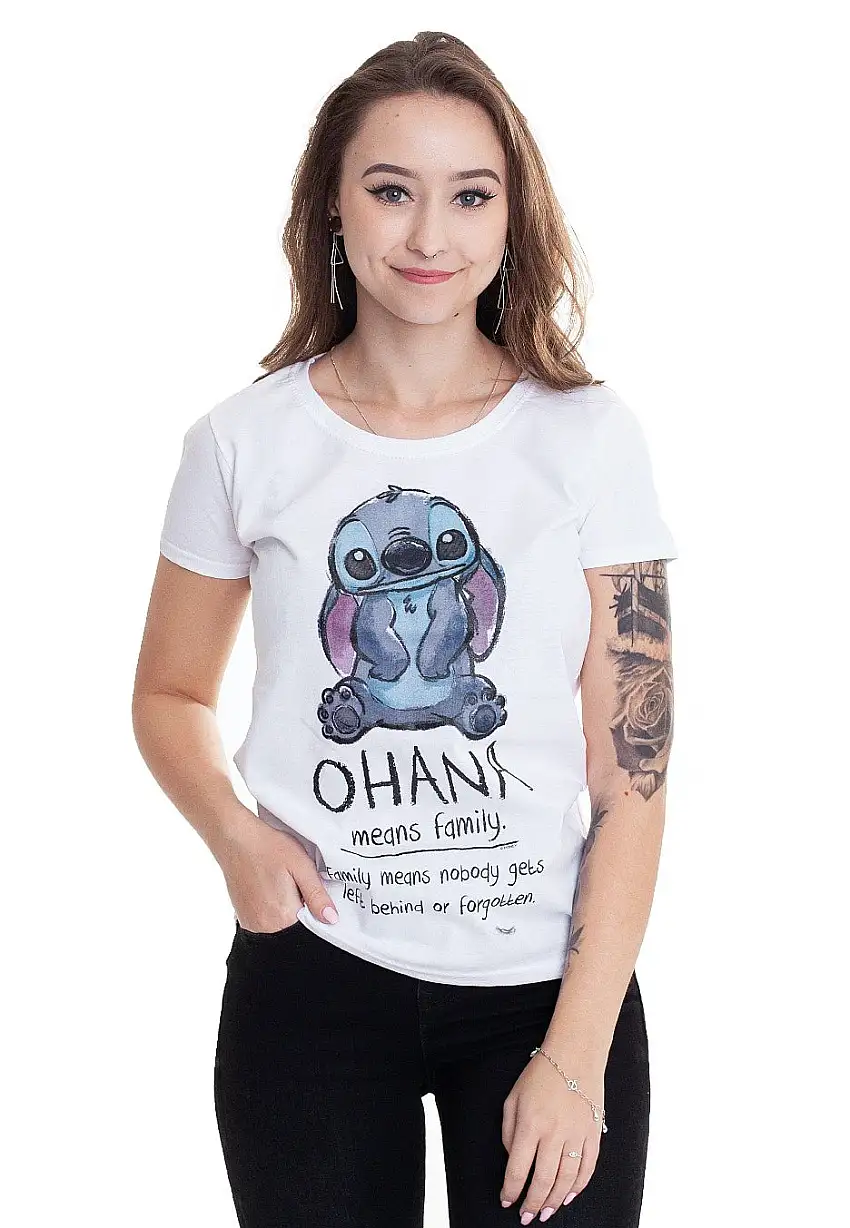 Lilo & Stitch - Ohana Means Family White - Girly
