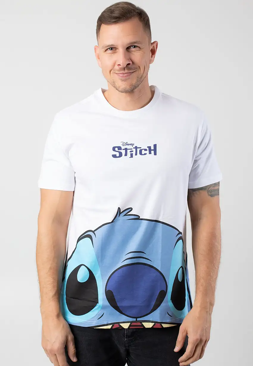 Lilo & Stitch - Peeking Stitch White - T-Shirt