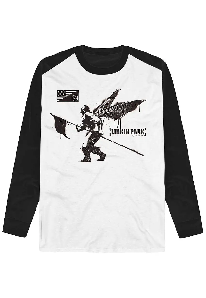 Linkin Park - Street Soldier White/Black - T-Shirt a maniche lunghe